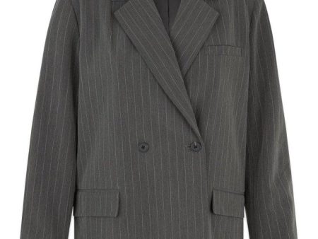 AbrahamMD blazer - Grey Pinstripe Supply