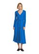 Matte Crepe Wrap Dress - Bright Blue on Sale