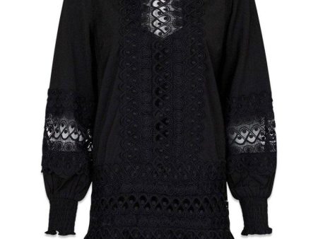 Katja Embroidery Dress - Black Supply