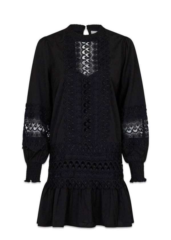 Katja Embroidery Dress - Black Supply