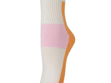 Sporty Block sock - Apricot Cheap