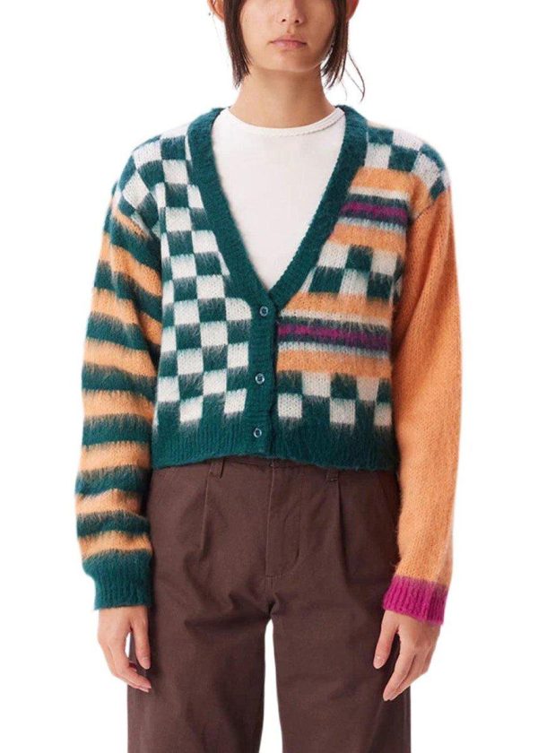 AMBER CARDIGAN - Glactic Teal Multi Online now