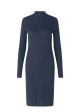 Krown LS t-neck dress - Midnight Blue For Discount