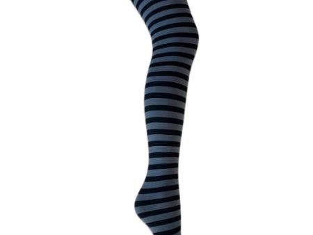 Nini stripe tights - Grå For Discount