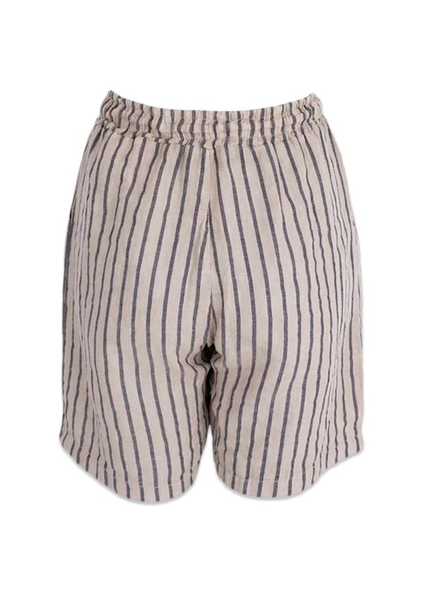 BCMELINA linen shorts - Beige Stripe Sale