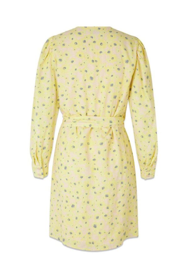 CupidMD print dress - Aqua Yellow Flower For Discount