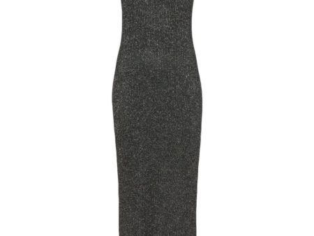 Lurex Maxi Dress - Black Silver Online