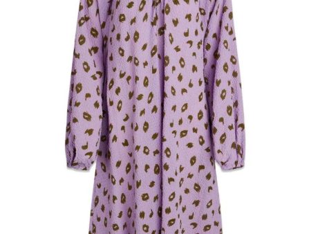 Bumpy Flower Bellini Dress - Brushed Dot Aop Lavendula Online