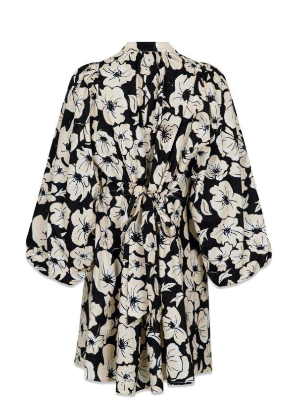 Reba Arty Flower Dress - Black Supply