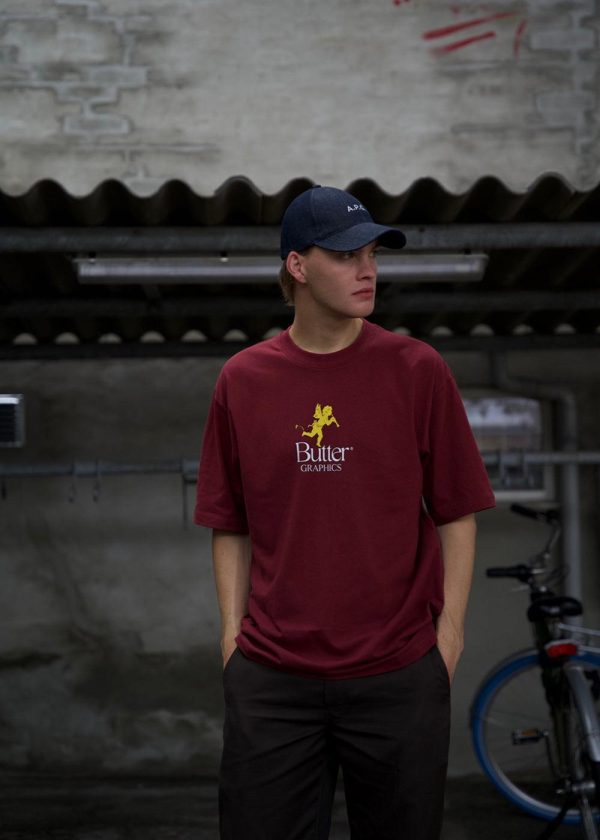 pixie logo tee - Burgundy Online