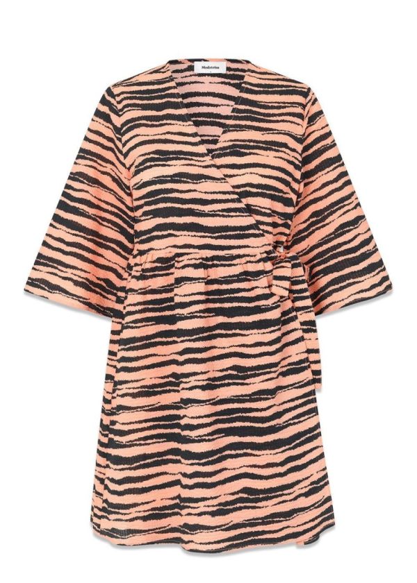 DasiaMD print wrap dress - Tiger Peach Online Sale