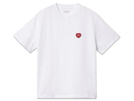 W S S Heart Patch T-Shirt - White For Sale