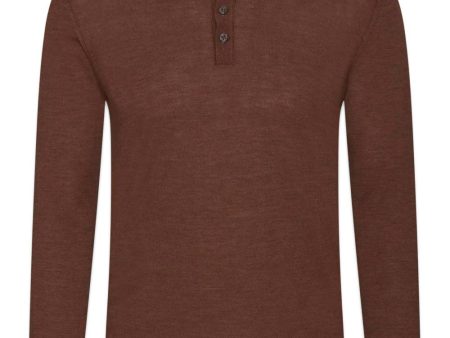 Ruben Poloshirt LS - Tobacco Brown Discount