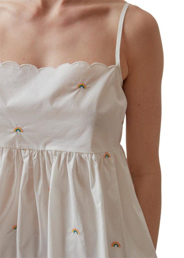 PernilleMD strap dress - Soft White Online Sale