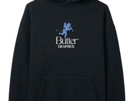 pixie logo pullover hood - Black Online now