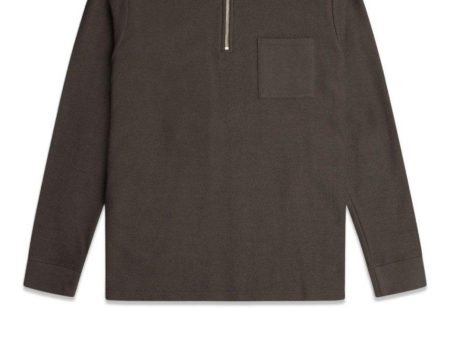 Alter Half-Zip Polo - Brown Online