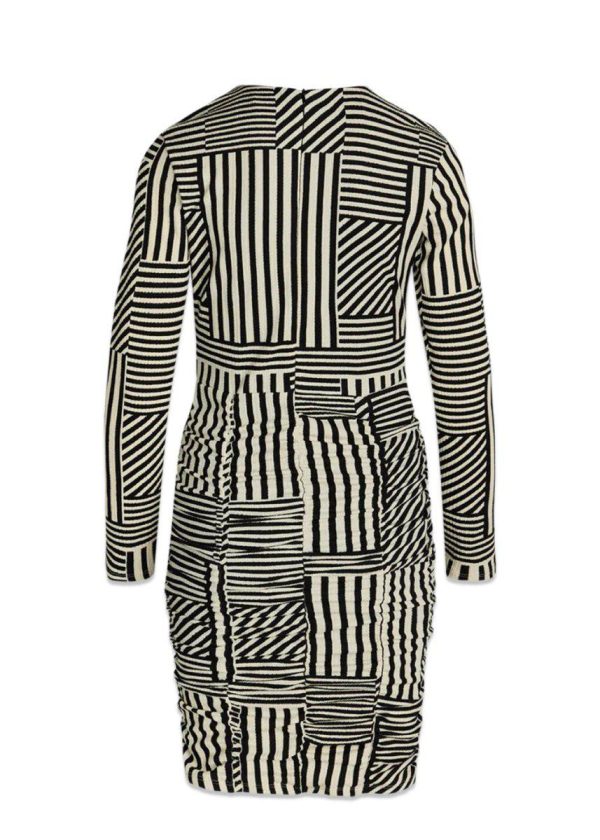 Pollux Amelia Dress AOP - Stripe Play Aop Black Sale