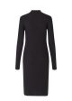 Krown LS t-neck dress - Black Sale