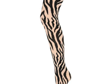 Zebra Pantyhose - Ginger Root Cheap