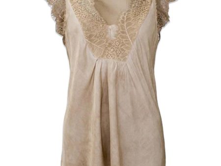 BCBILLY lace top - Champagne For Discount