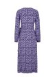 ChesliMD print wrap dress - Purple Flower Buds on Sale