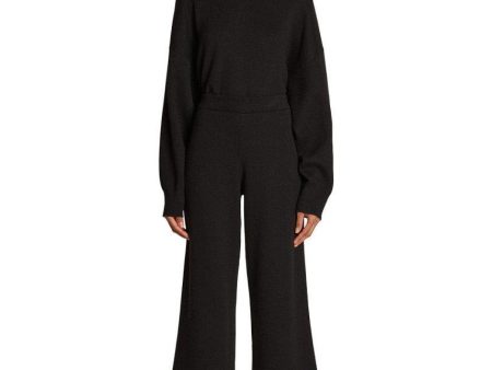 Cashmere Blend Sweatpant - Black Dark Sand Fashion