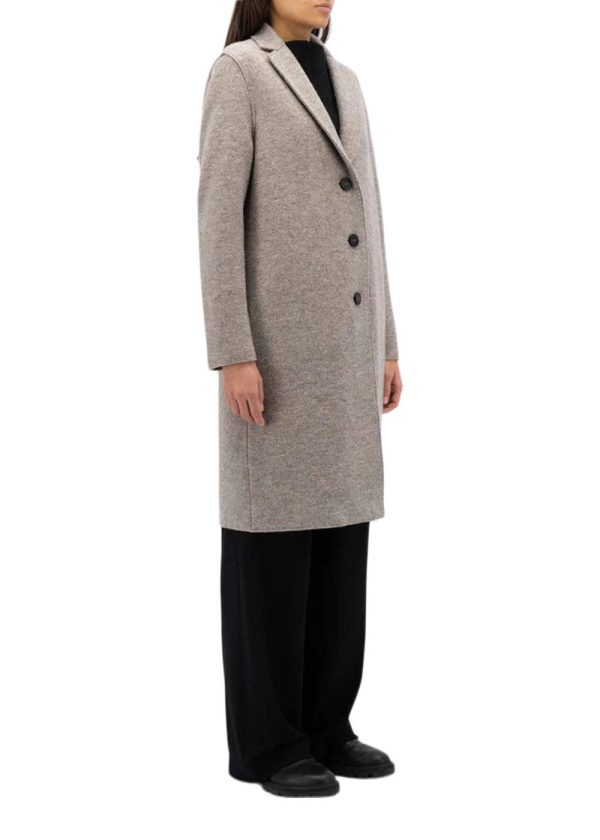 Women overcoat pressed wool - Natural Casha Supply