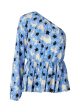 TorahMD print one shoulder top - Blue Pearl Flower on Sale