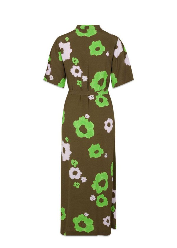 CashMD long print dress - Green Sorbet Flower For Cheap