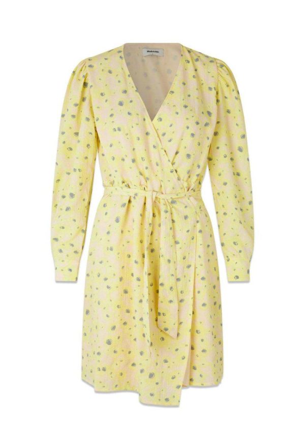 CupidMD print dress - Aqua Yellow Flower For Discount