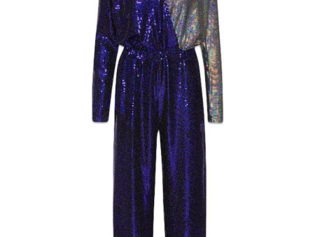 Anette Jumpsuit - Blue And Silver Online Sale