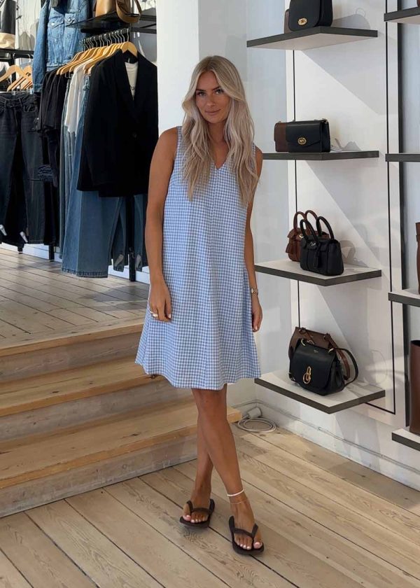 RimmeMD dress - Light Blue Check Online