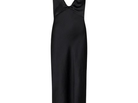 Jolly Crepe Satin Dress - Black Online Hot Sale