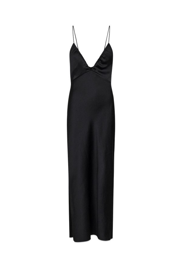 Jolly Crepe Satin Dress - Black Online Hot Sale