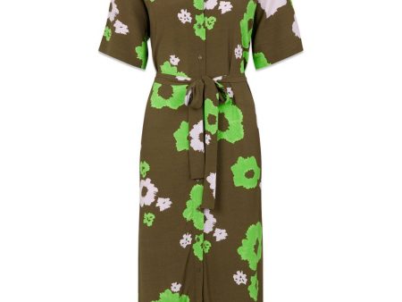 CashMD long print dress - Green Sorbet Flower For Cheap