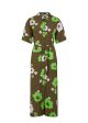 CashMD long print dress - Green Sorbet Flower For Cheap